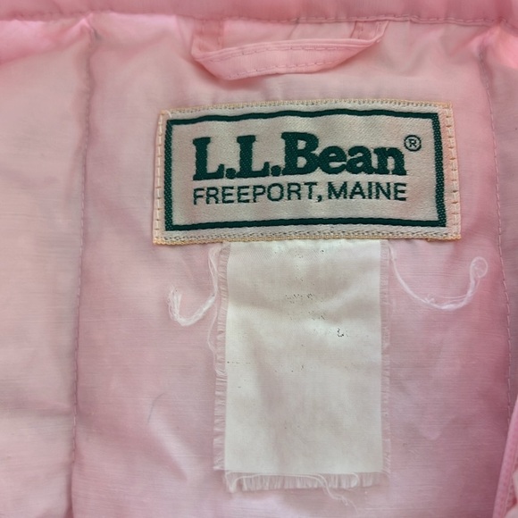 RARE VINTAGE L.L. Bean FREE PORT MAINE Feather Down Pink Pullover Pink jacket - Picture 6 of 6
